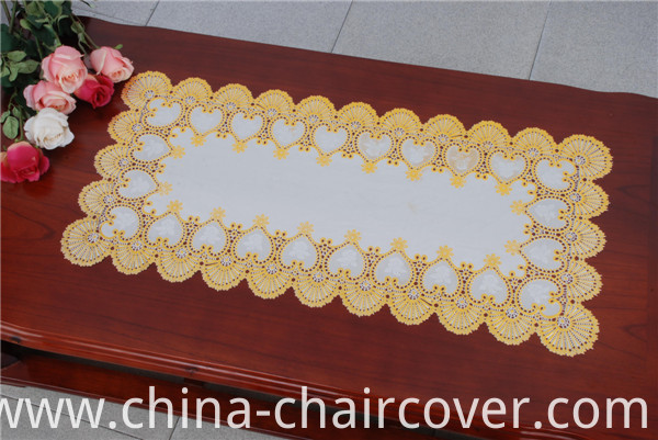 PVC Vinyl Lace Gold Placemat /Placemat with Gold Lace